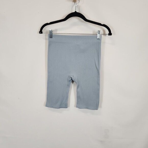 Love Tree Ribbed‎ Biker Shorts in Dusty Blue - Size large - Picture 3 of 6
